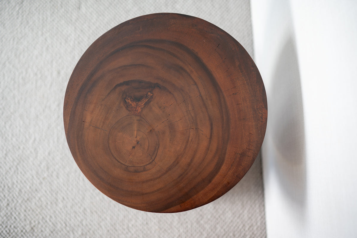The Accents Collection | Mesa lateral /Banco Flo (Blanco / Natural)